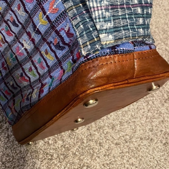 Nena & Co. OOAK The Perfect Bag crossbody tote blue with arrows handmade - Picture 12 of 13